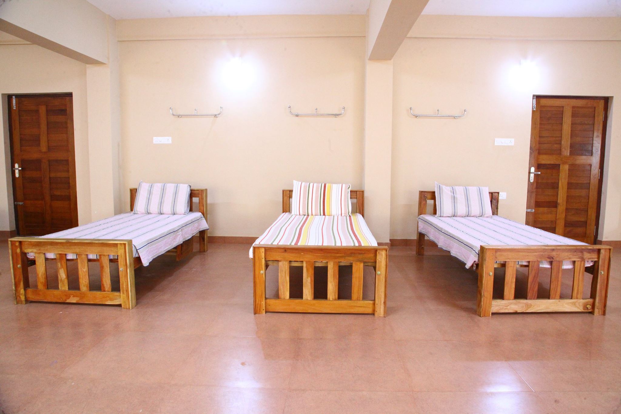 Group and dorm accommodation for retreats at Yamunatheeram Resort