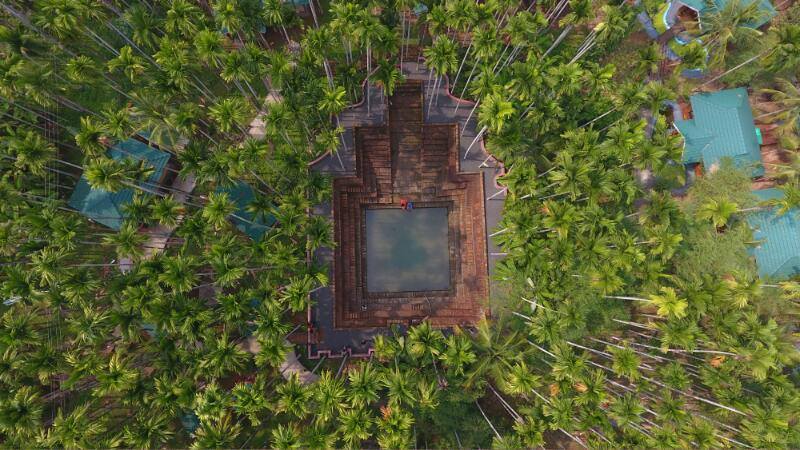 300-year-old heritage pond at Yamunatheeram Resort Payyanur Kerala